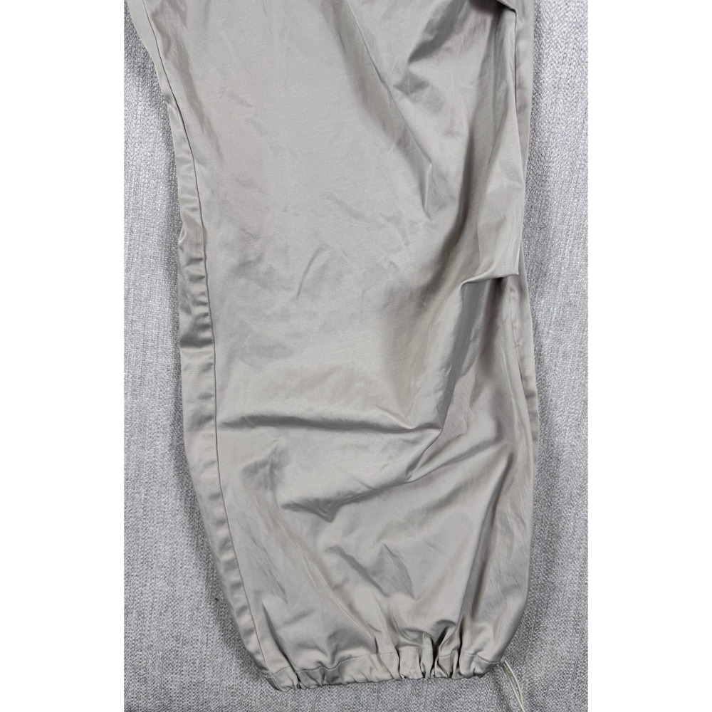 Zara Woman Shiny Satin Cargo Jogger Pants Gray/Silver Large 4-Pocket Utility - Picture 3 of 10